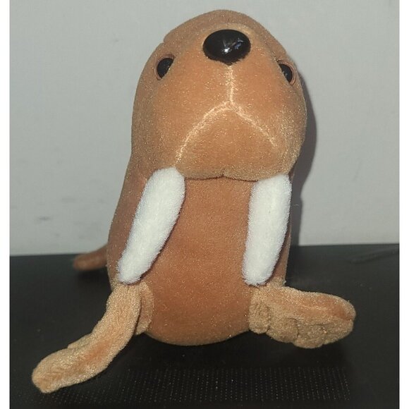 Baby Walrus Plush Bean Bag Stuffed Animal Logo Bear Small Plush Toy 9" Brown - Picture 4 of 8